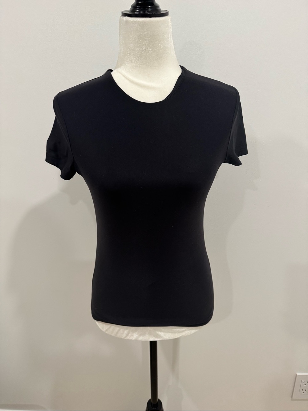 Abercrombie & Fitch Butter Soft Crew Neck Short Sleeve Top - Black